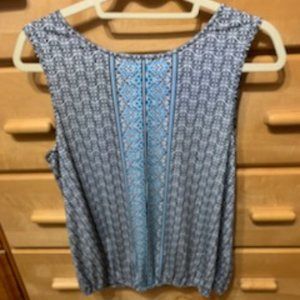 Max Studio Geometric  Sleeveless Blouse